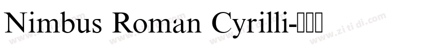 Nimbus Roman Cyrilli字体转换